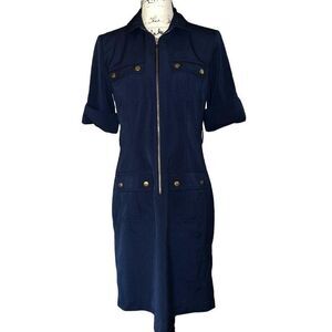Sharango navy zip up dress‎